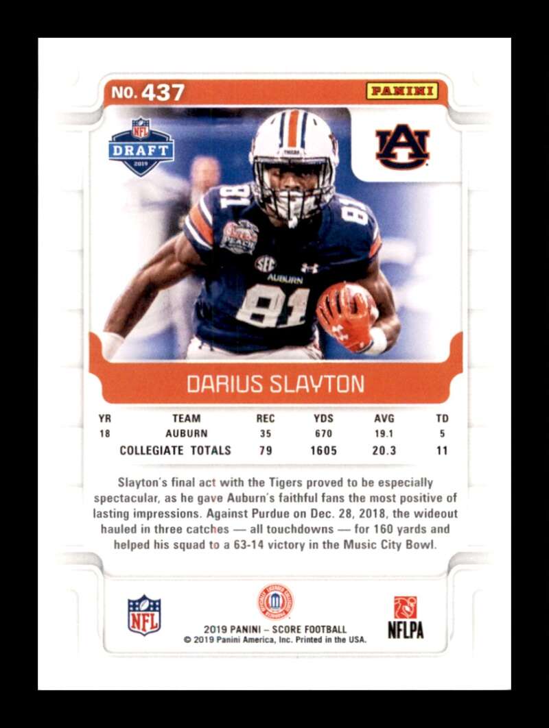 Load image into Gallery viewer, 2019 Score Darius Slayton #437 Auburn Tigers Rookie RC Image 2
