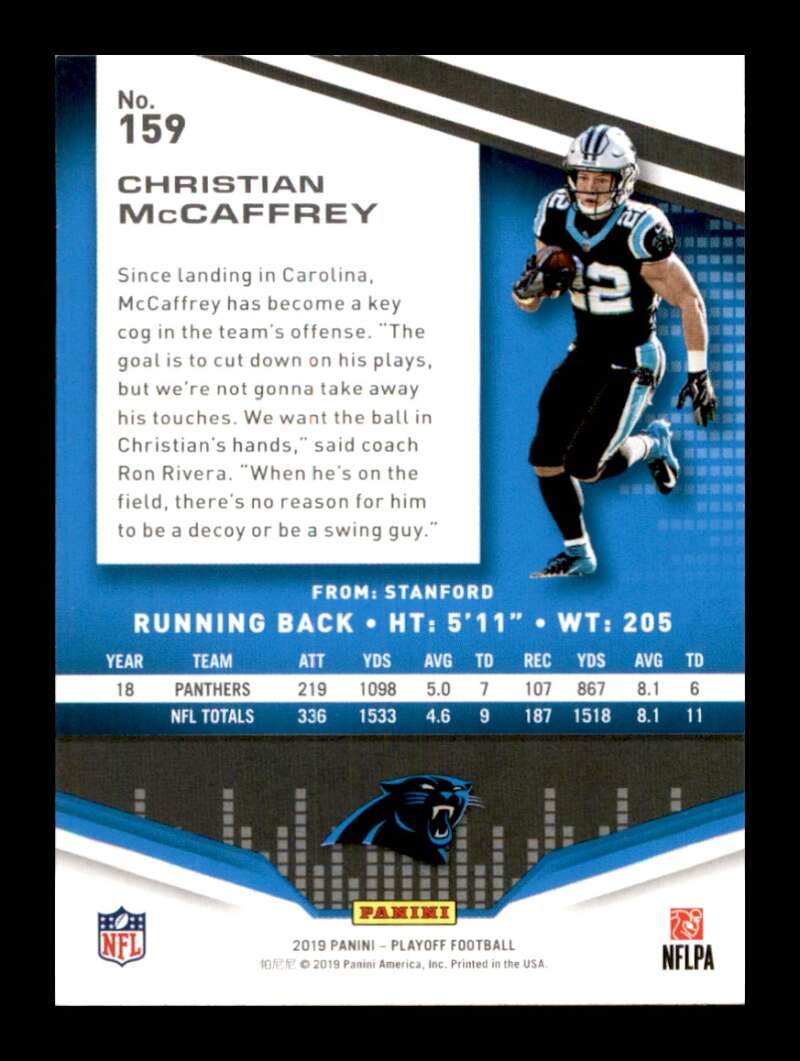 Load image into Gallery viewer, 2019 Panini Playoff Christian McCaffrey #159 Carolina Panthers  Image 2
