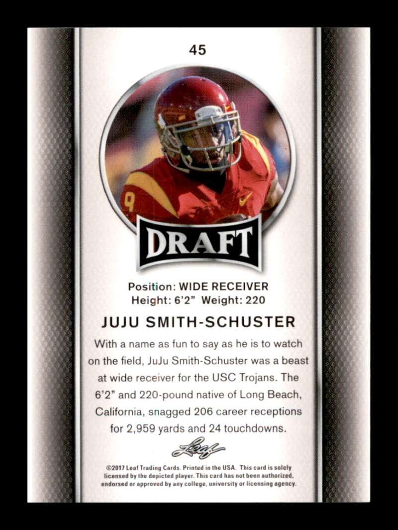 Load image into Gallery viewer, 2017 Leaf Draft JuJu Smith-Schuster #45 Pittsburgh Steelers Rookie RC Image 2
