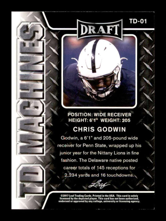 2017 Leaf Draft TD Machines Chris Godwin