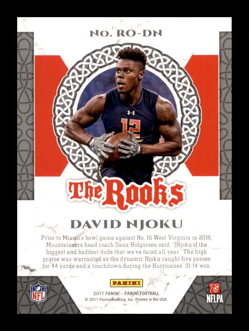 Load image into Gallery viewer, 2017 Panini The Rooks David Njoku #RO-DN Cleveland Browns Rookie RC Image 2
