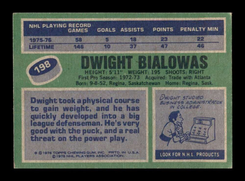 Load image into Gallery viewer, 1976-77 Topps Dwight Bialowas #198 Minnesota North Stars  Image 2
