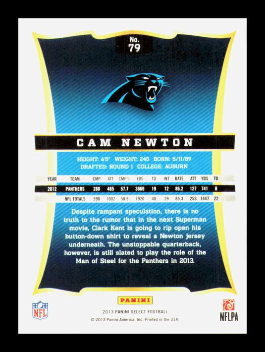 2013 Panini Select Cam Newton 