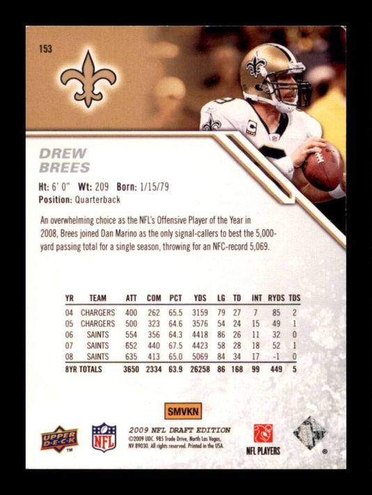 2009 Upper Deck Draft Edition Drew Brees