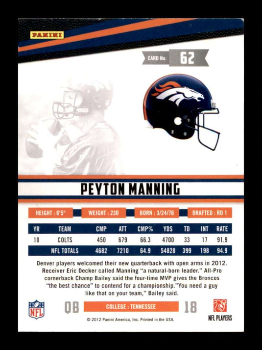 2012 Panini Rookies &amp; Stars Peyton Manning