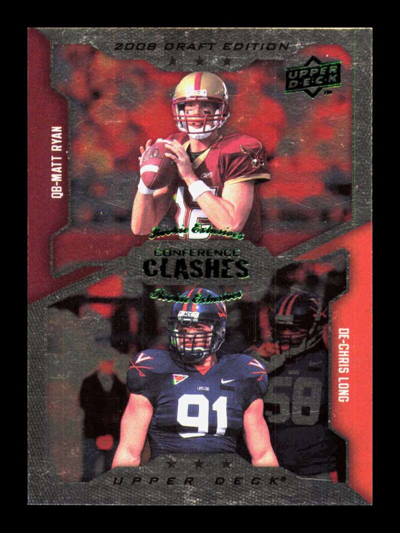 Load image into Gallery viewer, 2008 Upper Deck Draft Edition Chris Long Matt Ryan #248 Conference Clashes Rookie RC Image 1
