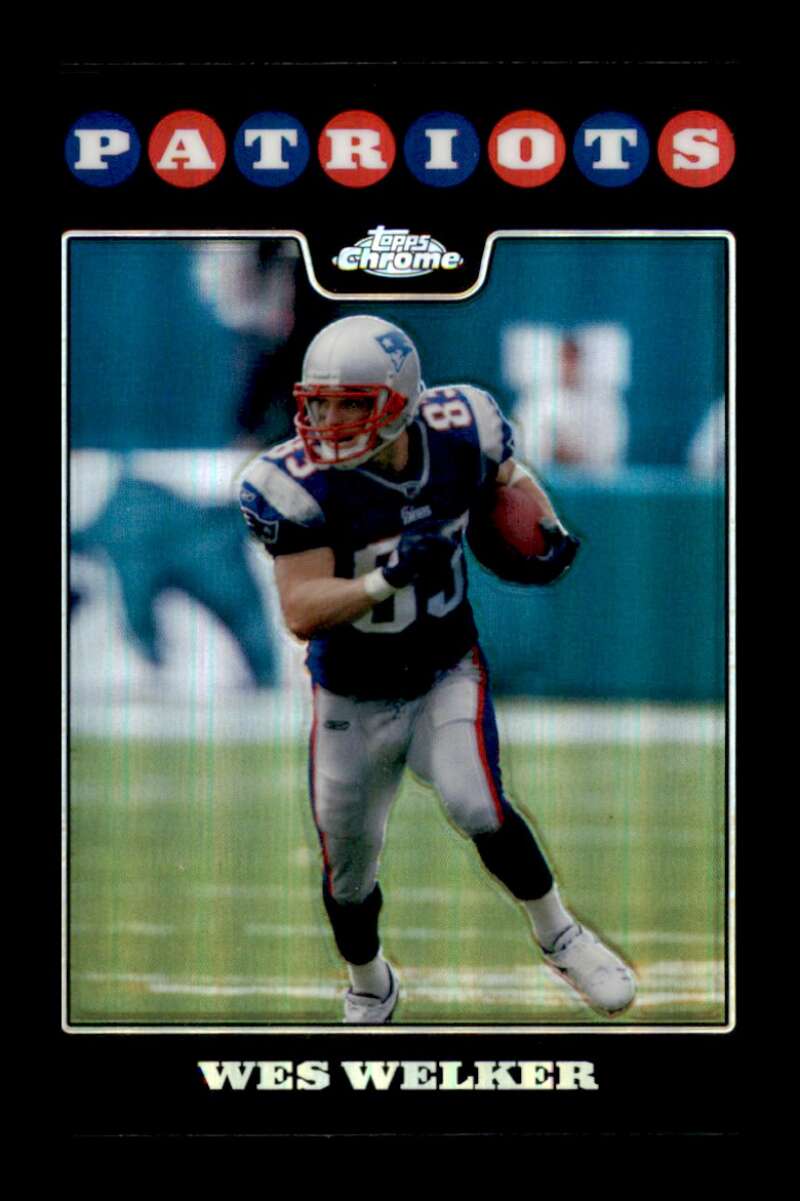 Load image into Gallery viewer, 2008 Topps Chrome Refractor Wes Welker #TC72 New England Patriots Image 1
