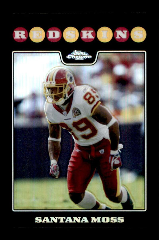 2008 Topps Chrome Refractor Santana Moss 