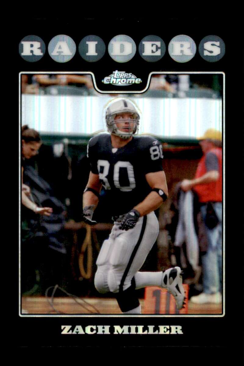 Load image into Gallery viewer, 2008 Topps Chrome Refractor Zach Miller #TC105 Oakland Raiders Image 1
