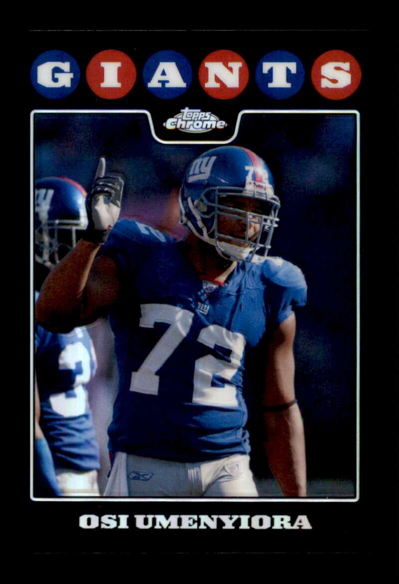 Load image into Gallery viewer, 2008 Topps Chrome Refractor Osi Umenyiora #TC107 New York Giants Image 1
