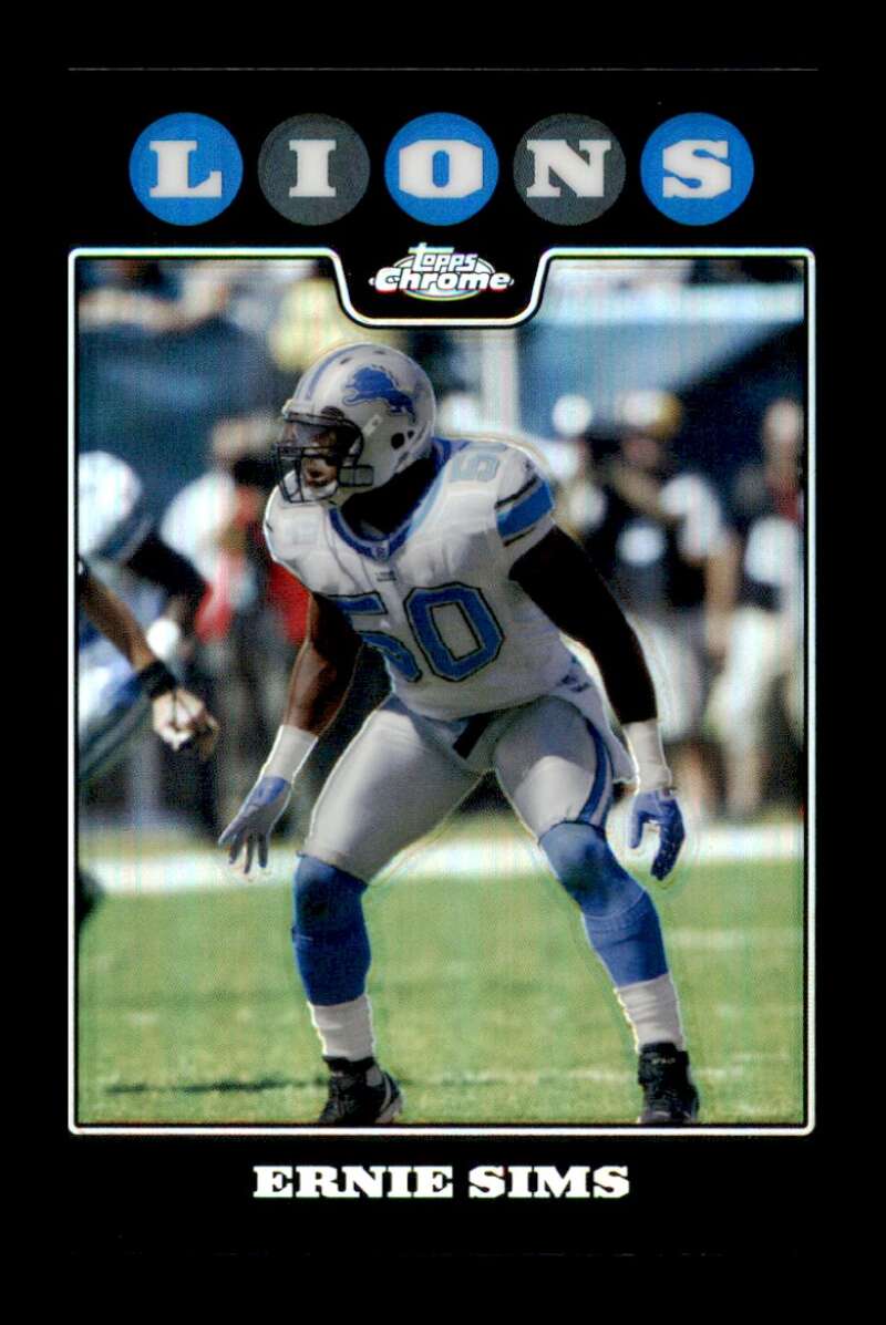 Load image into Gallery viewer, 2008 Topps Chrome Refractor Ernie Sims #TC111 Detroit Lions Image 1
