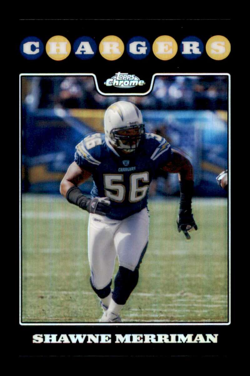 Load image into Gallery viewer, 2008 Topps Chrome Refractor Shawne Merriman #TC114 San Diego Chargers Image 1
