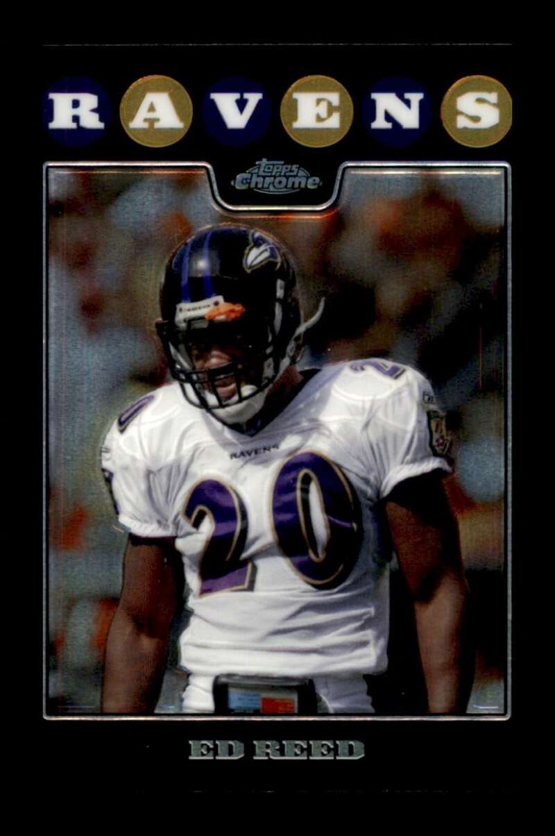 Load image into Gallery viewer, 2008 Topps Chrome Refractor Ed Reed #TC120 Baltimore Ravens Image 1
