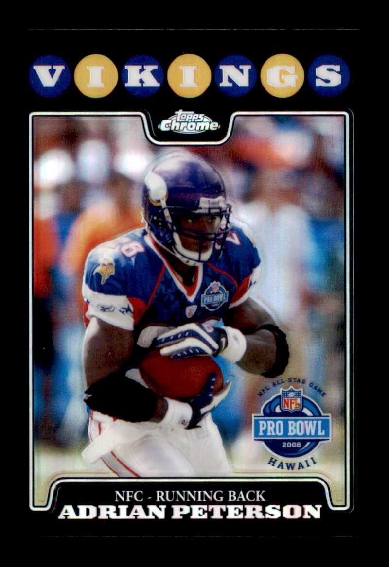 Load image into Gallery viewer, 2008 Topps Chrome Refractor Adrian Peterson #TC133 Minnesota Vikings Image 1
