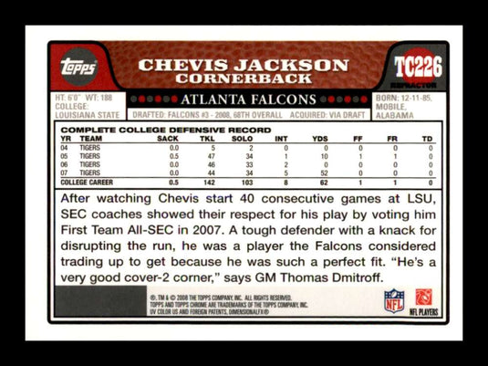 2008 Topps Chrome Refractor Chevis Jackson 