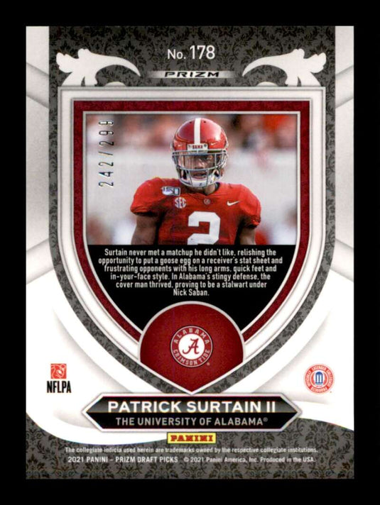 2021 Panini Prizm Draft Red Prizm Patrick Surtain II 