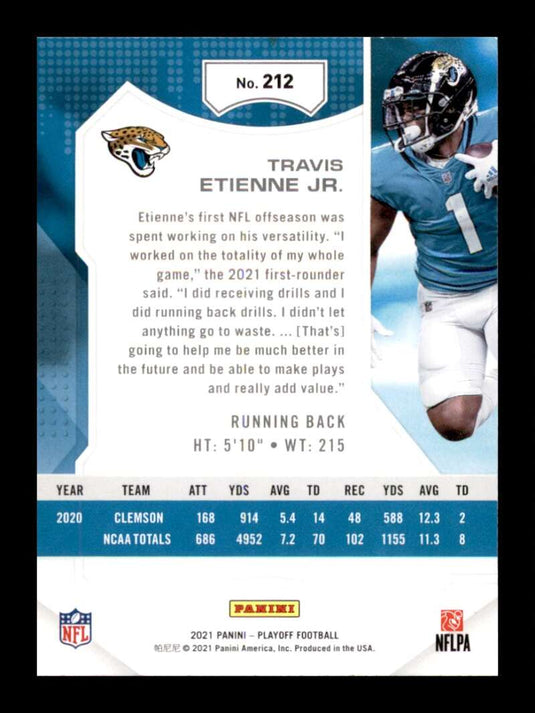 2021 Panini Playoff Travis Etienne Jr.