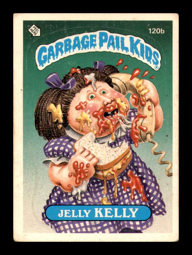 Load image into Gallery viewer, 1986 Topps Garbage Pail Kids Series 3 Jelly Kelly #120b  Image 1
