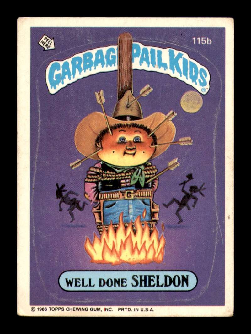 Load image into Gallery viewer, 1986 Topps Garbage Pail Kids Series 3 Well Done Sheldon #115b Image 1
