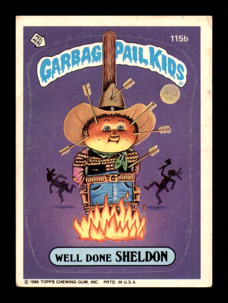 Load image into Gallery viewer, 1986 Topps Garbage Pail Kids Series 3 Well Done Sheldon #115b Image 1
