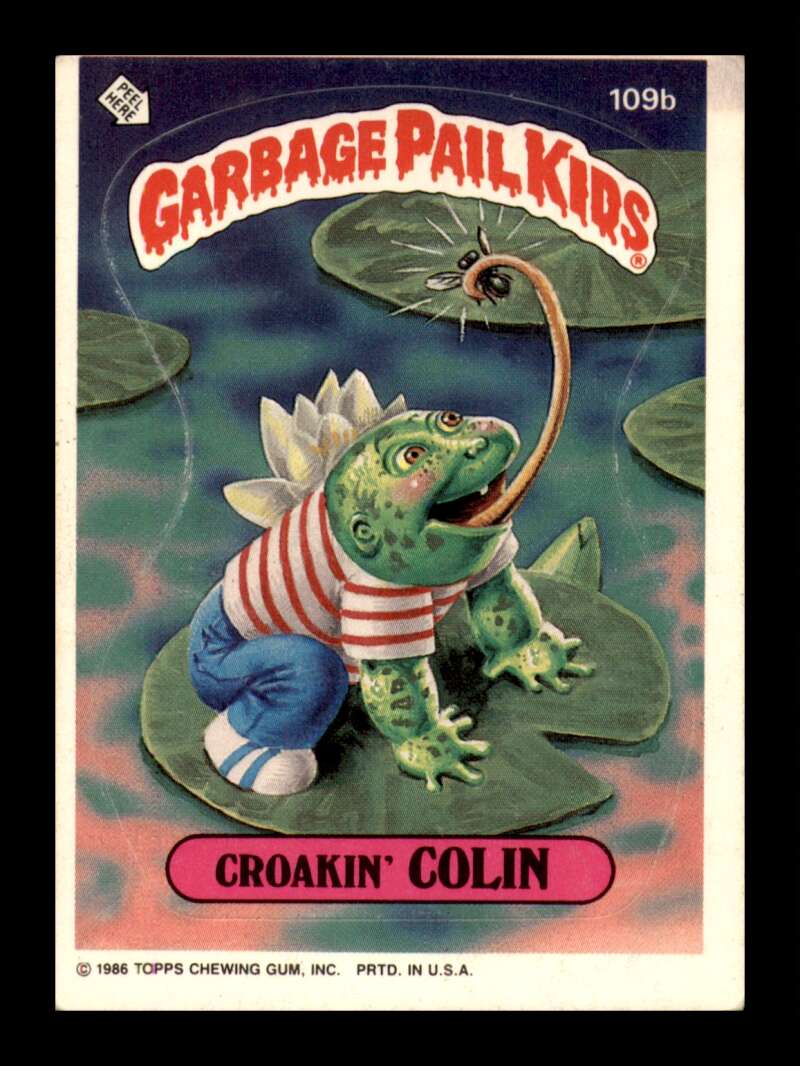Load image into Gallery viewer, 1986 Topps Garbage Pail Kids Series 3 Croakin&#39; Colin #109b  Image 1
