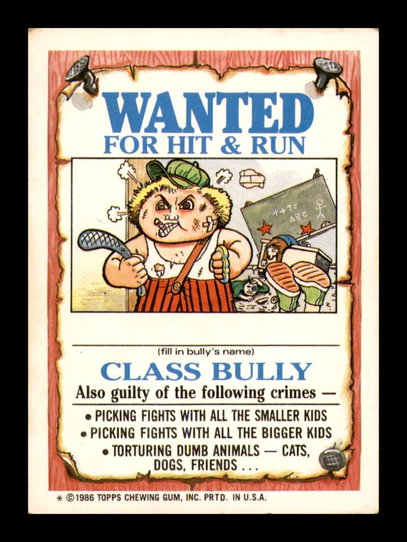 Load image into Gallery viewer, 1986 Topps Garbage Pail Kids Series 3 Distorted Dot #96a  Image 2
