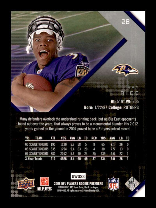 2008 Upper Deck Rookie Premiere Ray Rice