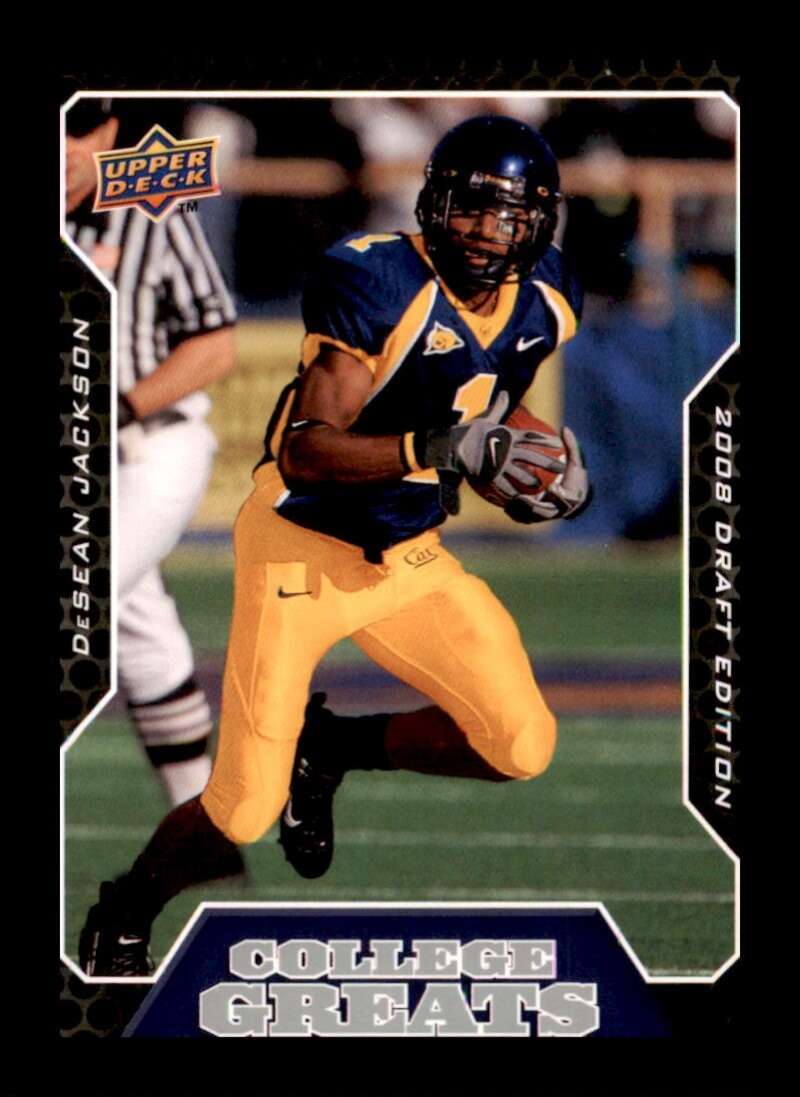 Load image into Gallery viewer, 2008 Upper Deck Draft Edition College Greats DeSean Jackson #CG4 California Golden Bears Rookie RC Image 1
