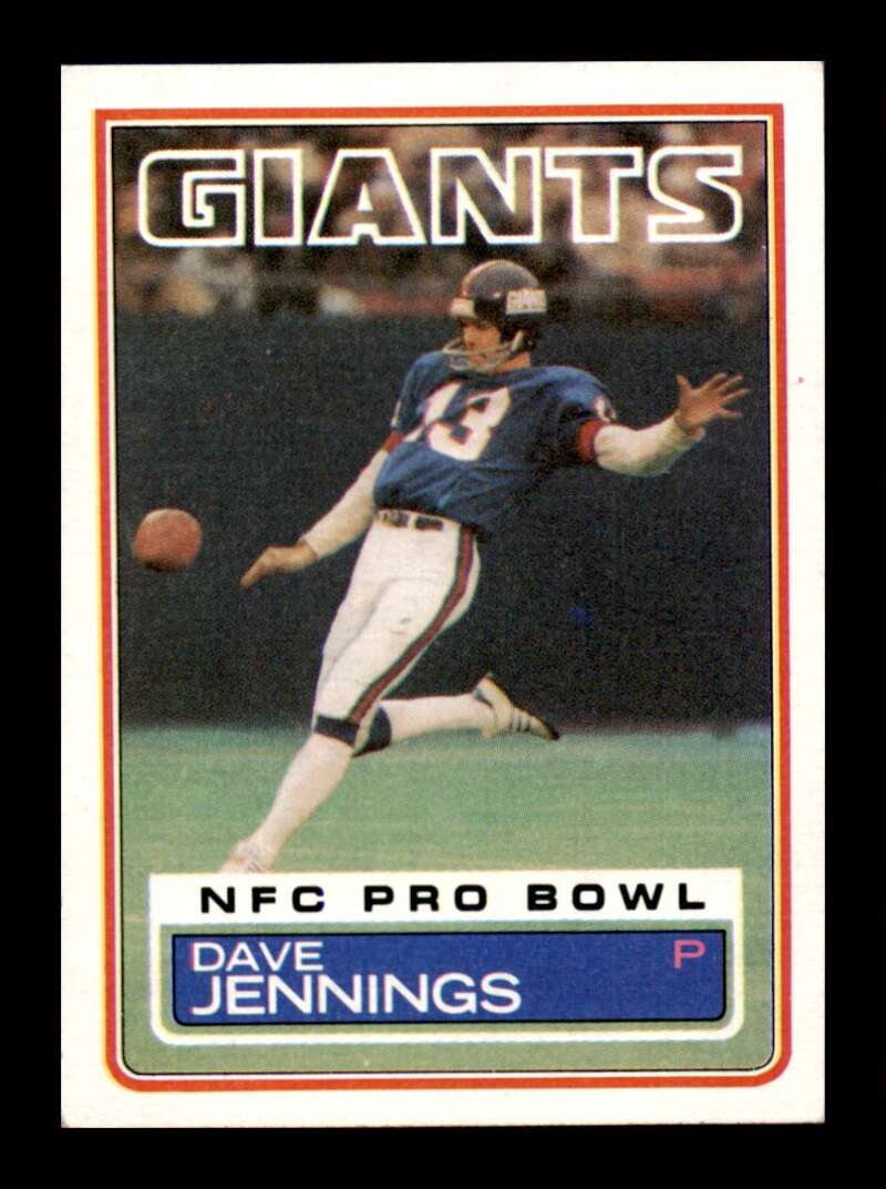 Load image into Gallery viewer, 1983 Topps Dave Jennings #128 New York Giants Image 1
