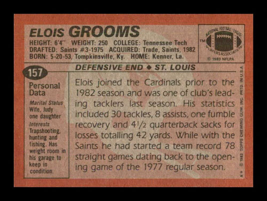 1983 Topps Elois Grooms 