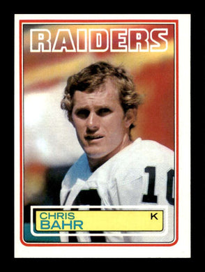 1983 Topps Chris Bahr 