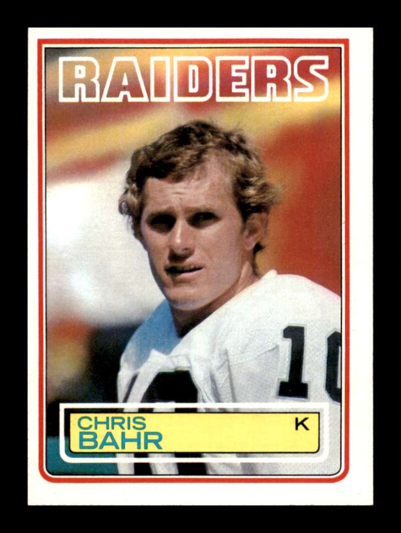 Load image into Gallery viewer, 1983 Topps Chris Bahr #296 Los Angeles Raiders Image 1
