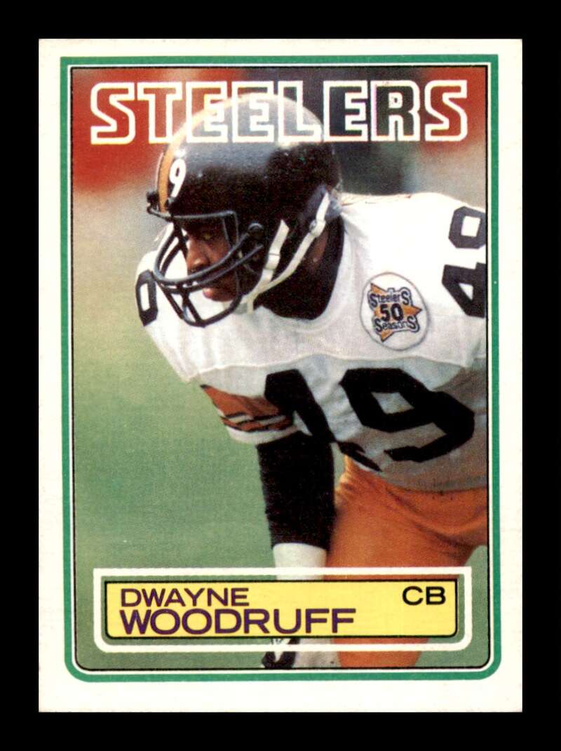 Load image into Gallery viewer, 1983 Topps Dwayne Woodruff #369 Pittsburgh Steelers Rookie RC Image 1
