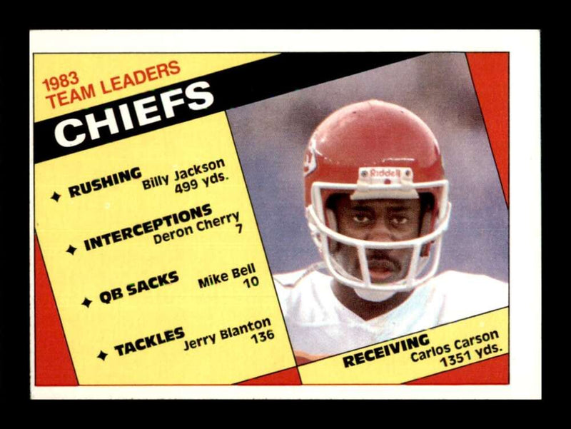 Load image into Gallery viewer, 1984 Topps Carlos Carson #84 Kansas City Chiefs Image 1
