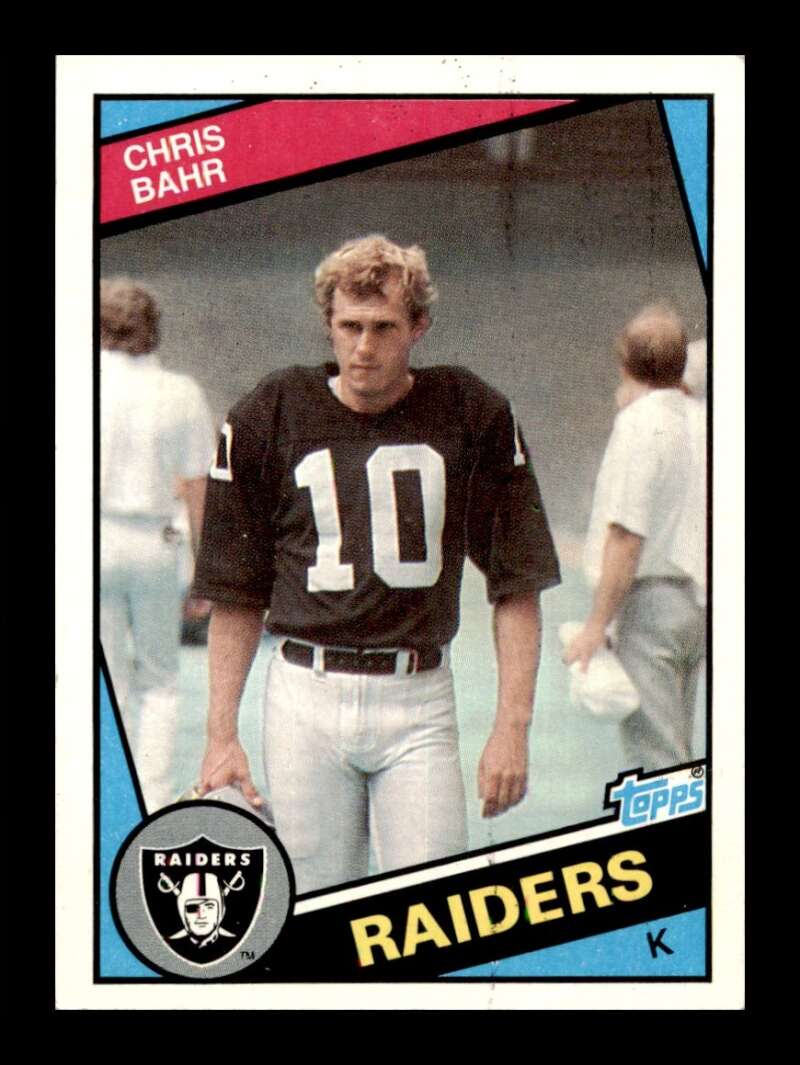 Load image into Gallery viewer, 1984 Topps Chris Bahr #102 Los Angeles Raiders Image 1
