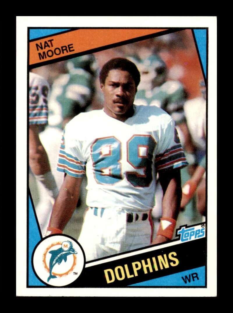 Load image into Gallery viewer, 1984 Topps Nat Moore #125 Miami Dolphins Image 1
