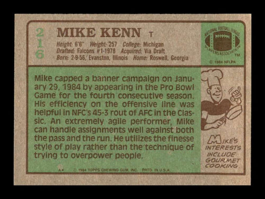 1984 Topps Mike Kenn