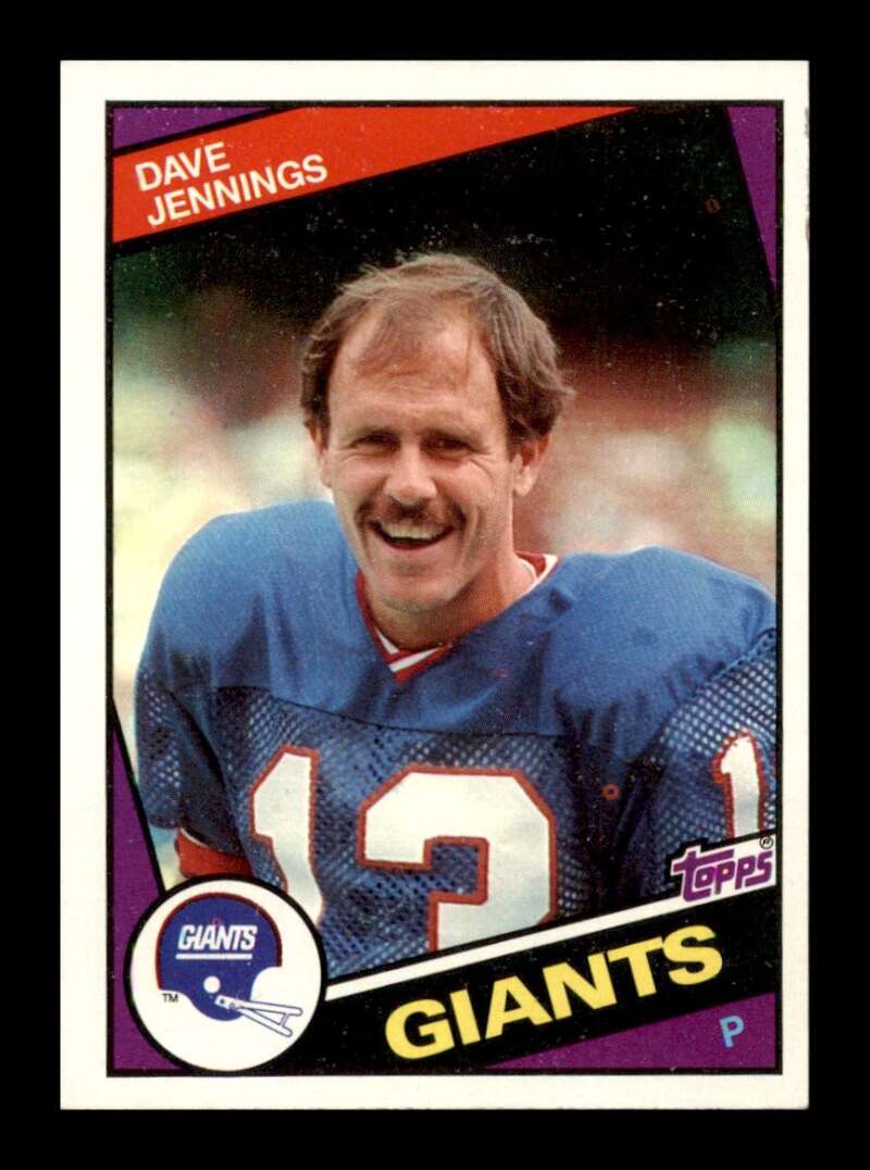 Load image into Gallery viewer, 1984 Topps Dave Jennings #318 New York Giants Image 1
