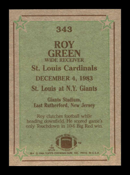 1984 Topps Roy Green