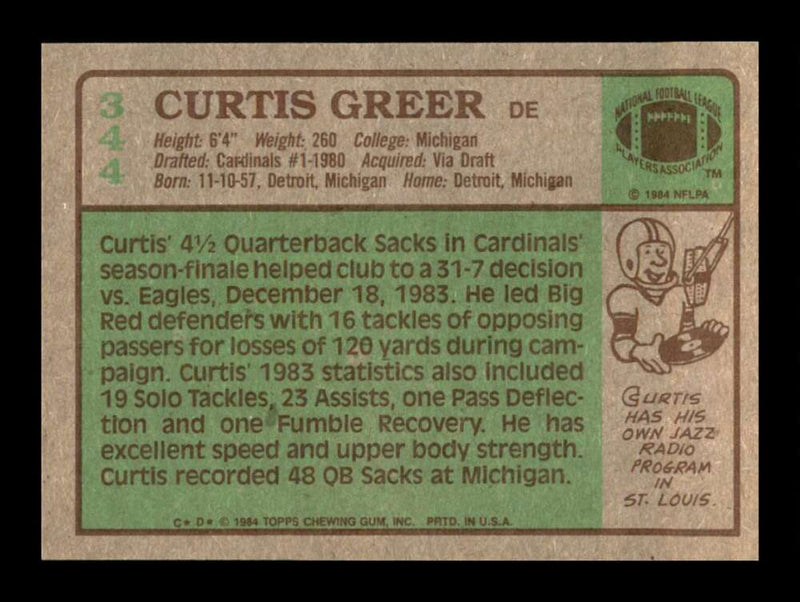 Load image into Gallery viewer, 1984 Topps Curtis Greer #344 St. Louis Cardinals Rookie RC Image 2
