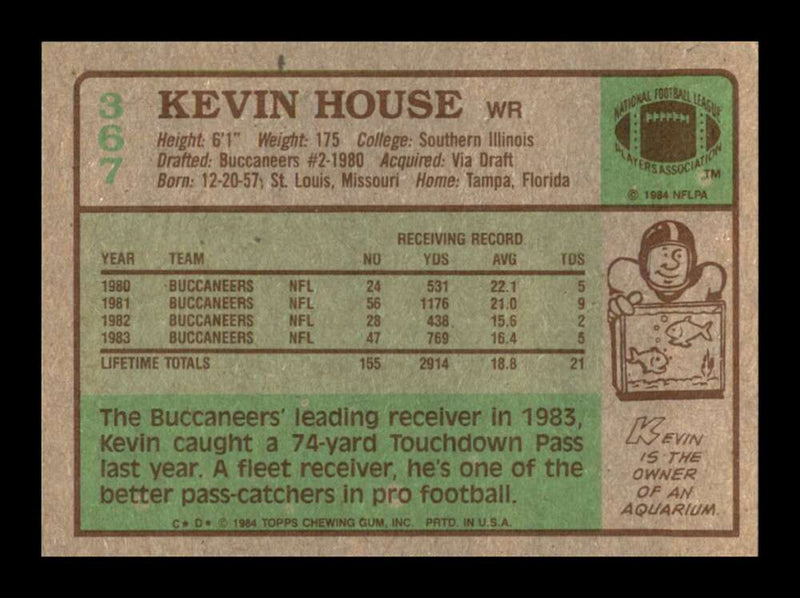 Load image into Gallery viewer, 1984 Topps Kevin House #367 Tampa Bay Buccaneers Image 2
