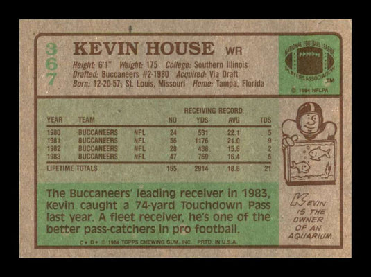 1984 Topps Kevin House 