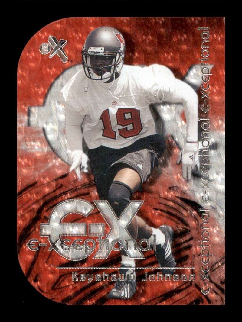 Load image into Gallery viewer, 2000 Fleer E-X E-Xceptional Red Keyshawn Johnson #5 Tampa Bay Buccaneers Image 1
