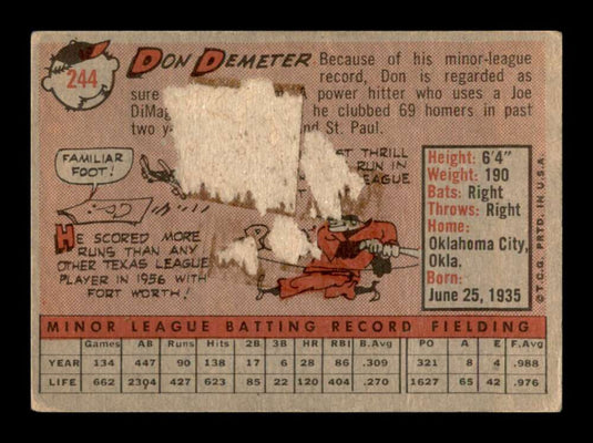 1958 Topps Don Demeter