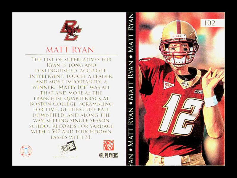 Load image into Gallery viewer, 2008 Press Pass Power Pick Matt Ryan #102 Boston College Eagles Rookie RC Image 2
