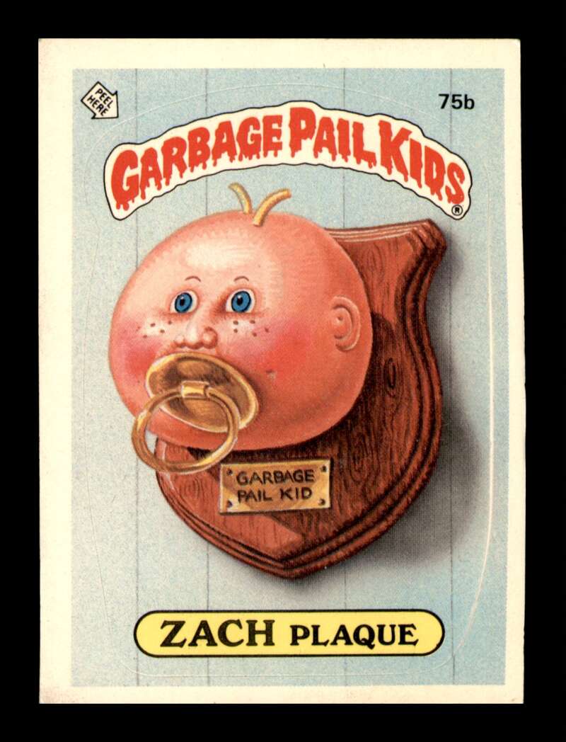 Load image into Gallery viewer, 1985 Topps Garbage Pail Kids Series 2 Zach Plaque #75b  Image 1
