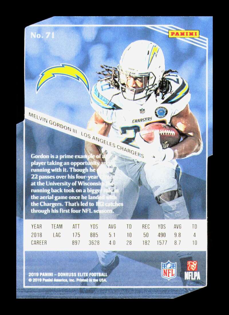 Load image into Gallery viewer, 2019 Panini Elite Status Die Cut Melvin Gordon #71 Los Angeles Chargers /24  Image 2
