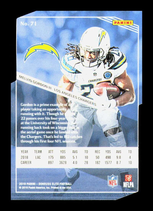 2019 Panini Elite Status Die Cut Melvin Gordon 