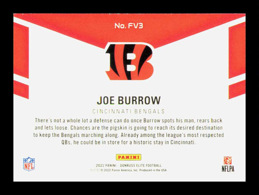 2022 Donruss Elite Field Vision Green Joe Burrow 