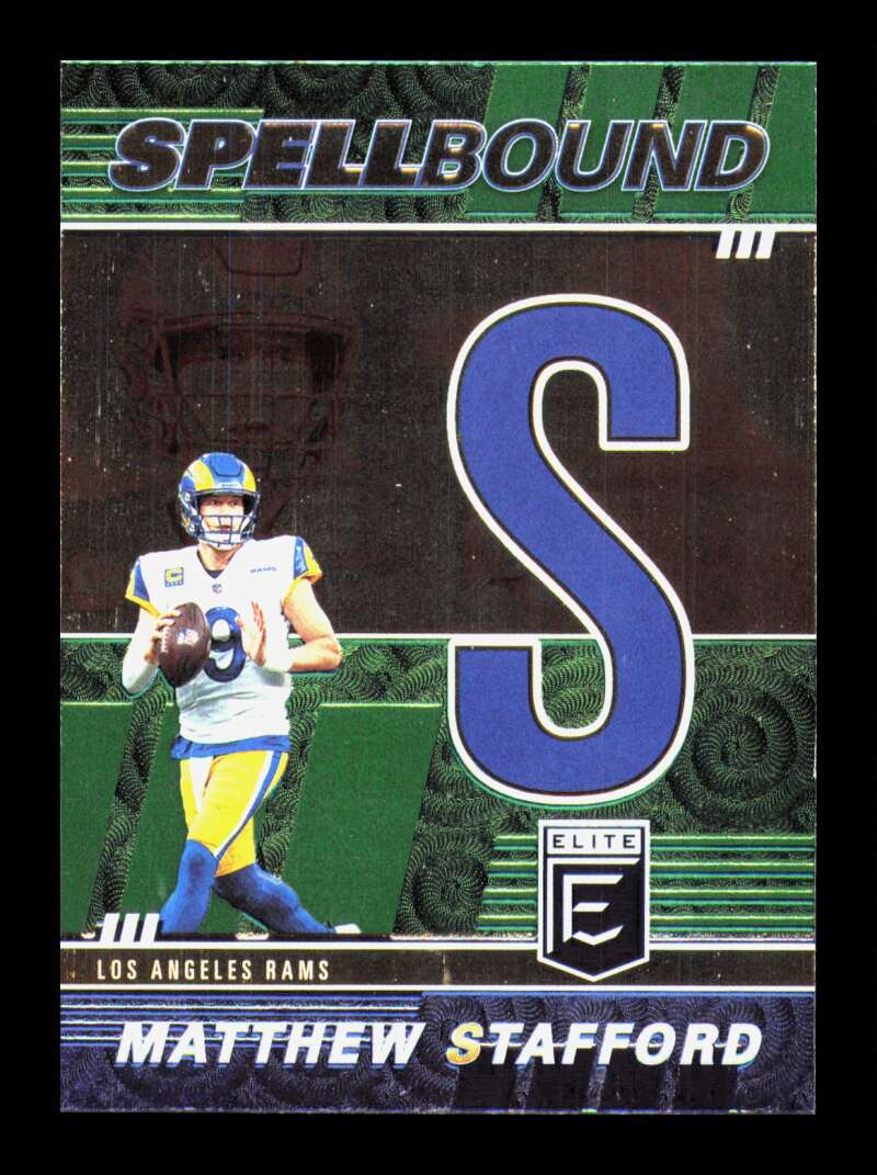 Load image into Gallery viewer, 2022 Donruss Elite Spellbound Green Matthew Stafford #SB-MS1 Los Angeles Rams  Image 1
